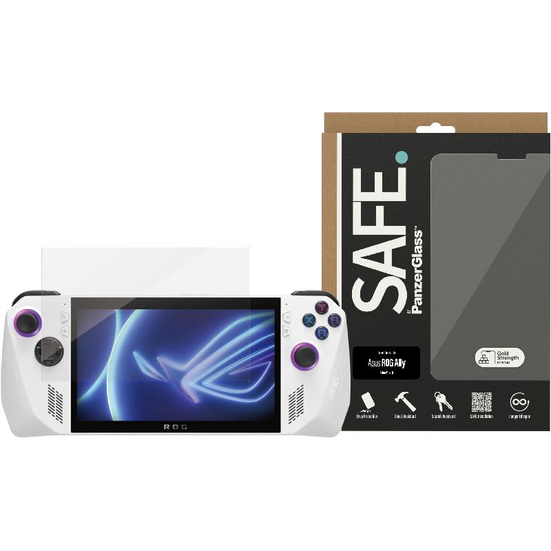 PanzerGlass SAFE Gaming Handheld Screen Protector, for Asus ROG Ally RC71L, Rounded Edges, Crystal Clear — 2