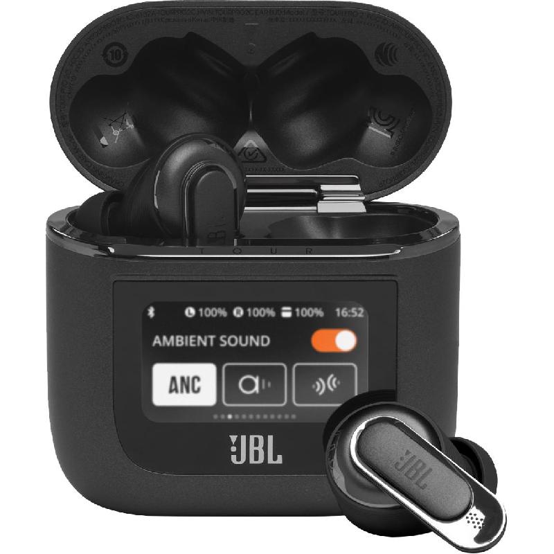 JBL Tour Pro 2 Earbuds, Adaptive Noise Cancelling, Bluetooth, USB (Charging), Built-in Microphone, Black