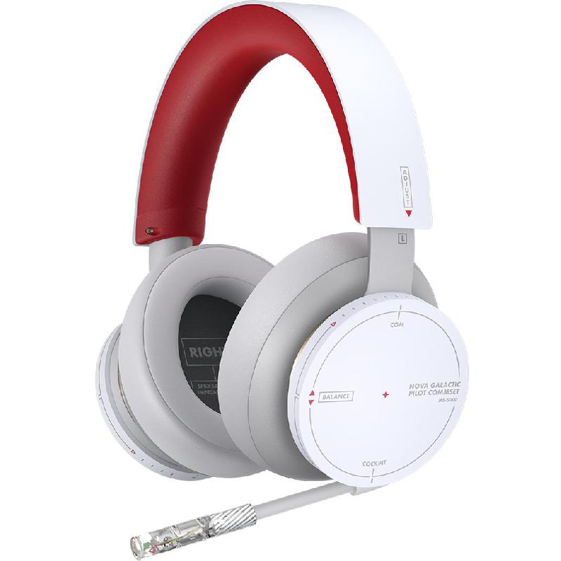 Microsoft Stereo Starfield Limited Edition Gaming Headset, Wireless, USB (Charging), Rotating Microphone, Red/White