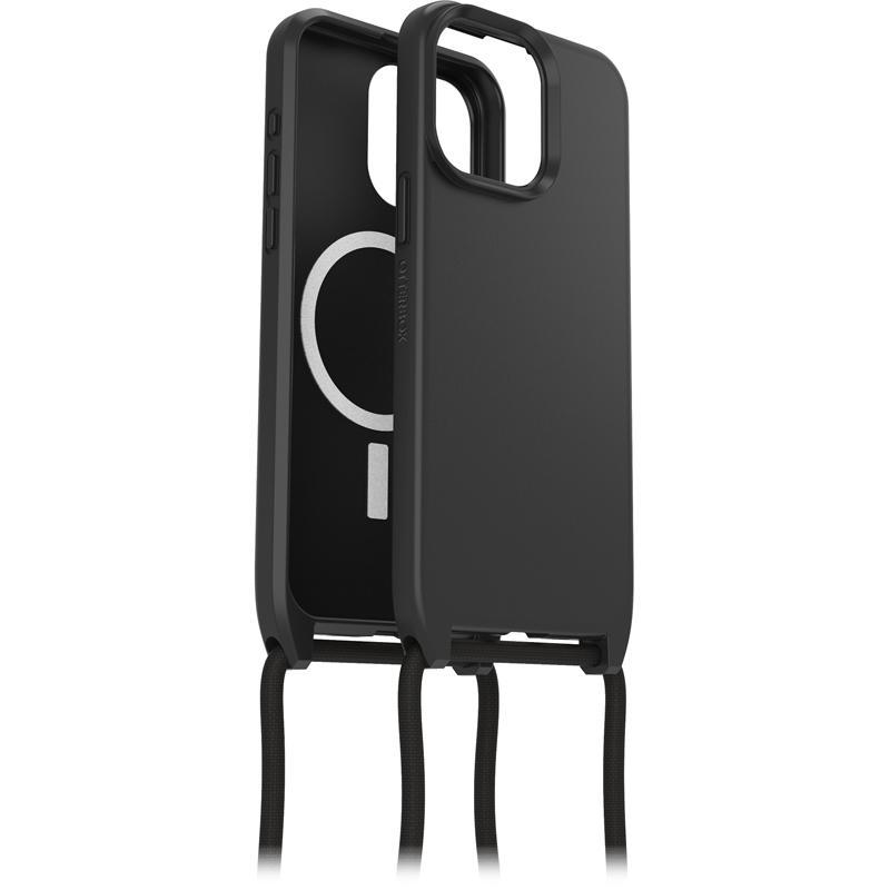 OtterBox React Series Necklace Back Cover Mobile Case with MagSafe, for iPhone 15 Pro Max, Black