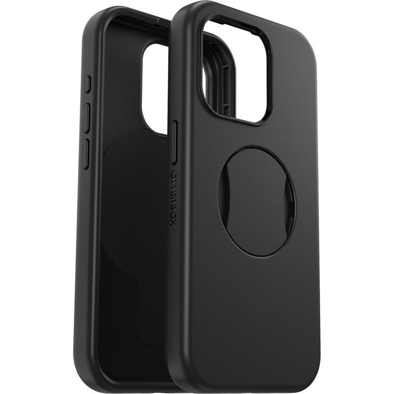 OtterBox OtterGrip Back Cover Mobile Case with MagSafe, for iPhone 15 Pro, Black