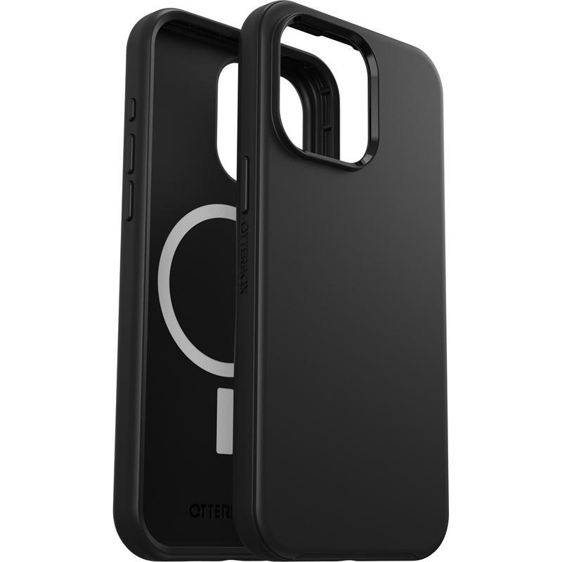 OtterBox Symmetry Back Cover Mobile Case with MagSafe, for iPhone 15 Pro Max, Black