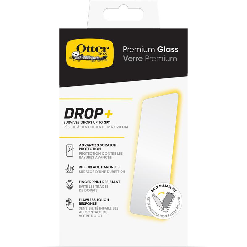 OtterBox Premium Glass Smartphone Screen Protector, Antimicrobial Glass, for iPhone 15 Pro