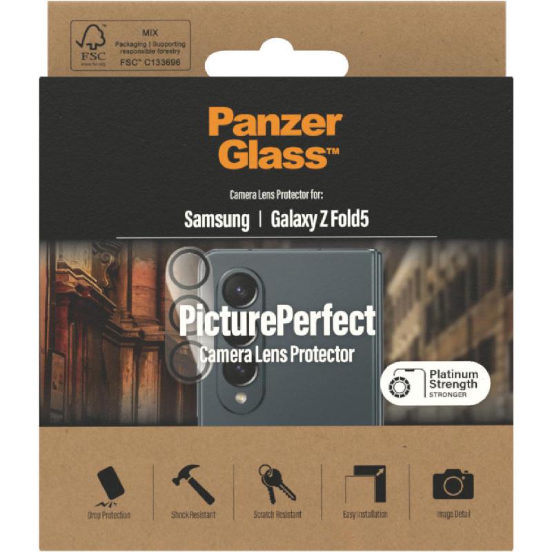 PanzerGlass PicturePerfect Camera Lens Protector (Full Frame) Smartphone Camera Accessory, for Samsung Galaxy Z Fold5, Clear