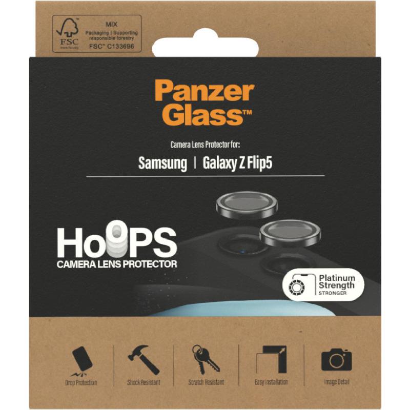 PanzerGlass Hoops Camera Lens Protector (Individual Ring) Smartphone Camera Accessory, for Samsung Galaxy Z Flip5, Clear
