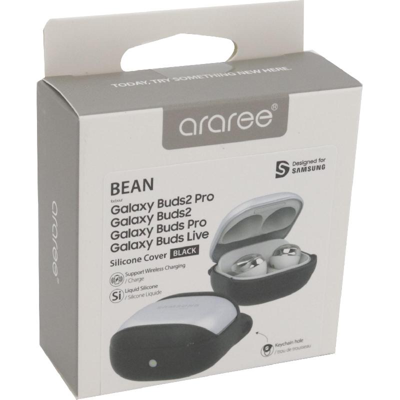 Araree Bean Earbuds Case, for Samsung Galaxy Live/Galaxy Buds Pro/Galaxy Buds FE, Black