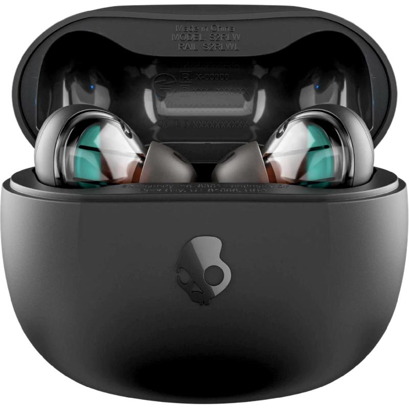 Skullcandy Rail Earbuds, Bluetooth, Built-in Microphone, Black