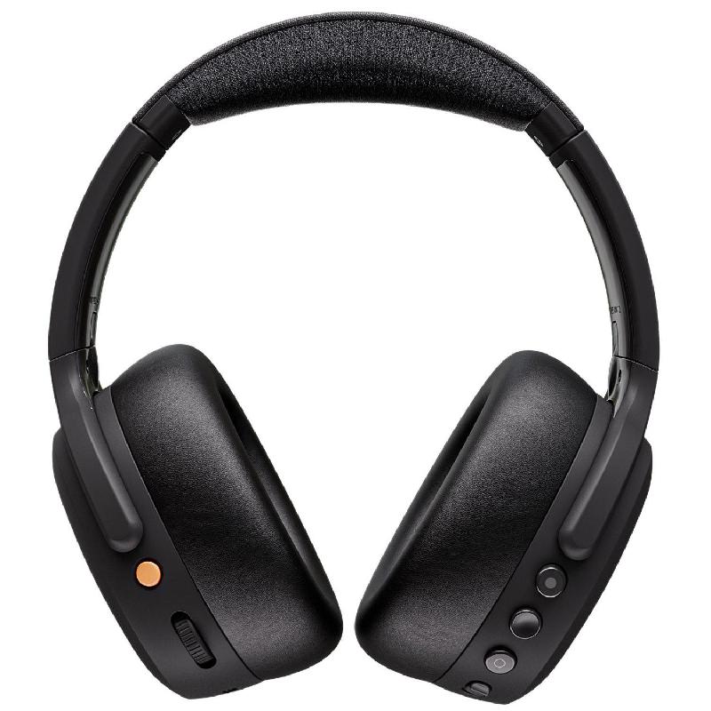 Skullcandy Crusher 2 On-Ear Headphones, Active Noise Cancelling, Bluetooth, Built-in Microphone, Black