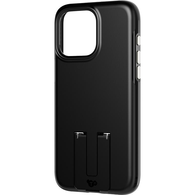 Tech21 EvoCrystal Kick Back Cover Mobile Case with MagSafe, for iPhone 15 Pro Max, Black — 3