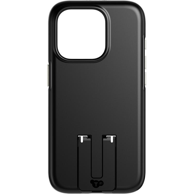 Tech21 EvoCrystal Kick Back Cover Mobile Case with MagSafe, for iPhone 15 Pro, Black