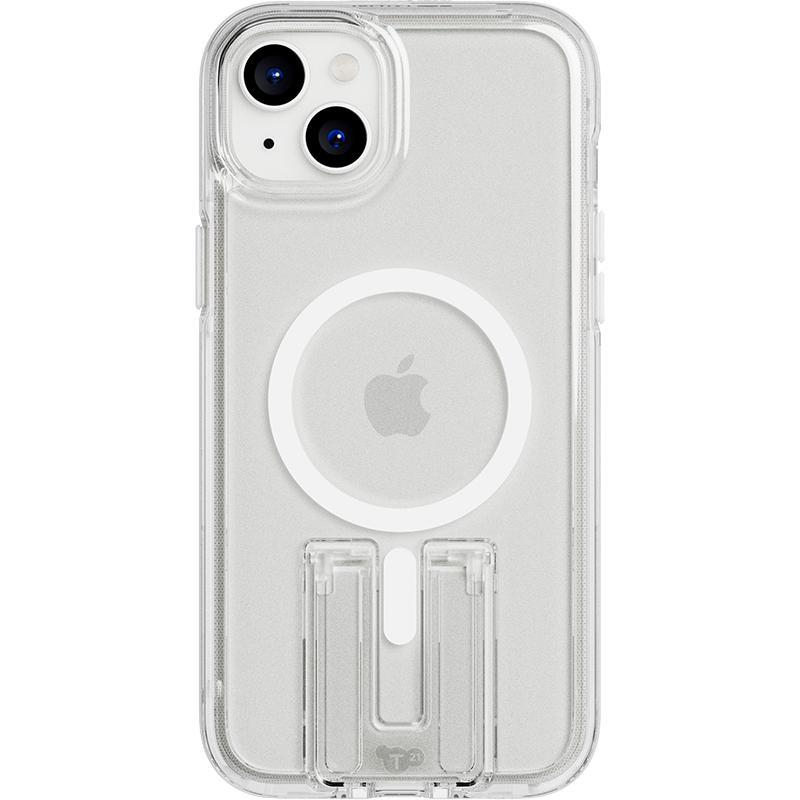 Tech21 EvoCrystal Kick Back Cover Mobile Case with MagSafe, for iPhone 15 Plus, White