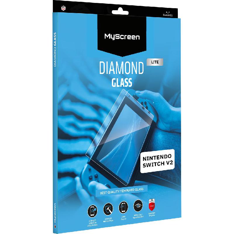 MyScreenPROTECTOR V2 Edition Gaming Handheld Screen Protector, for Nintendo Switch, Rounded Edges, Crystal Clear