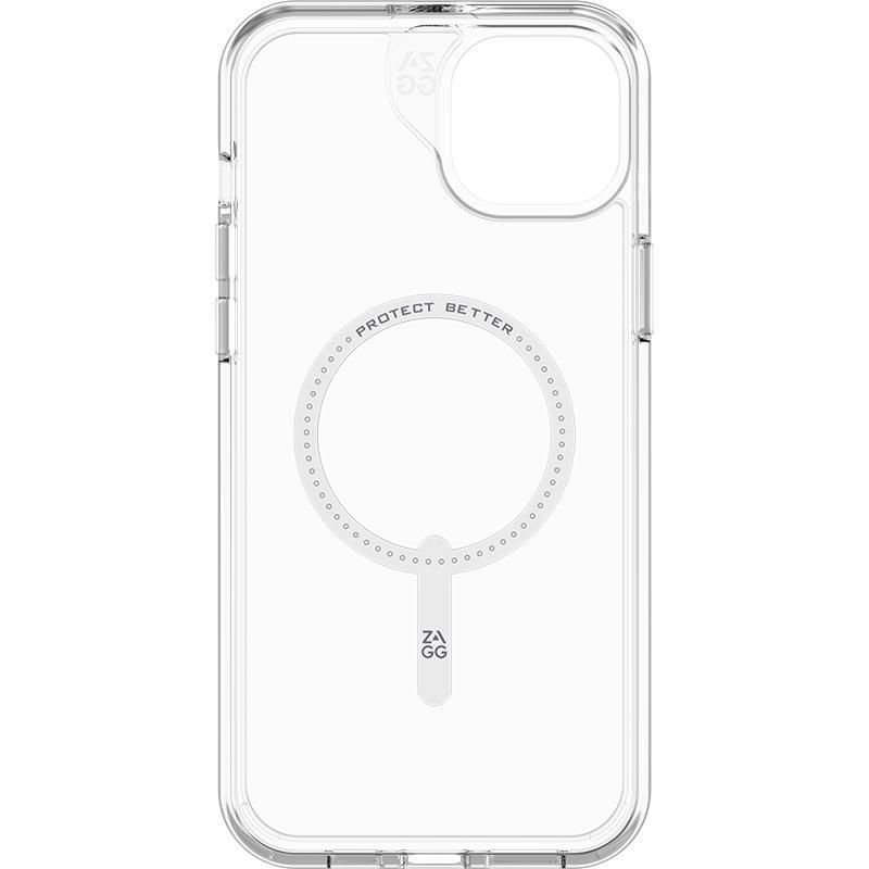 Zagg Crystal Palace Snap Back Cover Mobile Case with MagSafe, for iPhone 15 Plus, Clear — 2