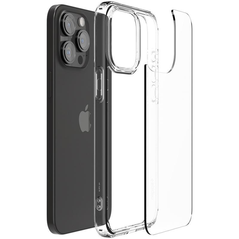 Spigen Crystal Hybrid Back Cover Mobile Case, for iPhone 15 Pro Max, Crystal Clear — 5