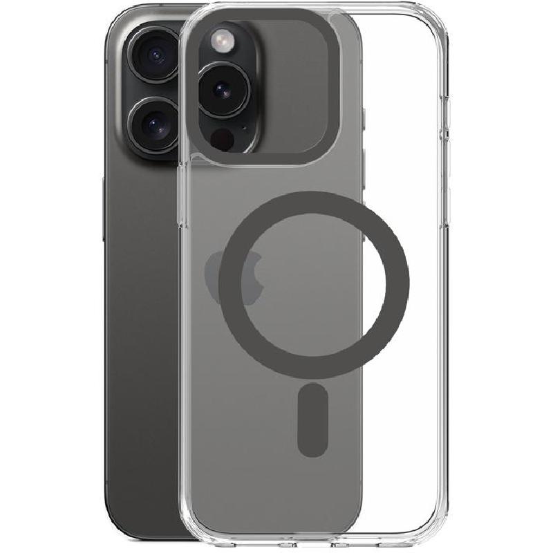 Xonda Back Cover Mobile Case with MagSafe, for iPhone 15 Pro, Transparent Black