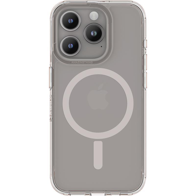 Amazing Thing MINIMAL Back Cover Mobile Case, for iPhone 15 Pro, Grey