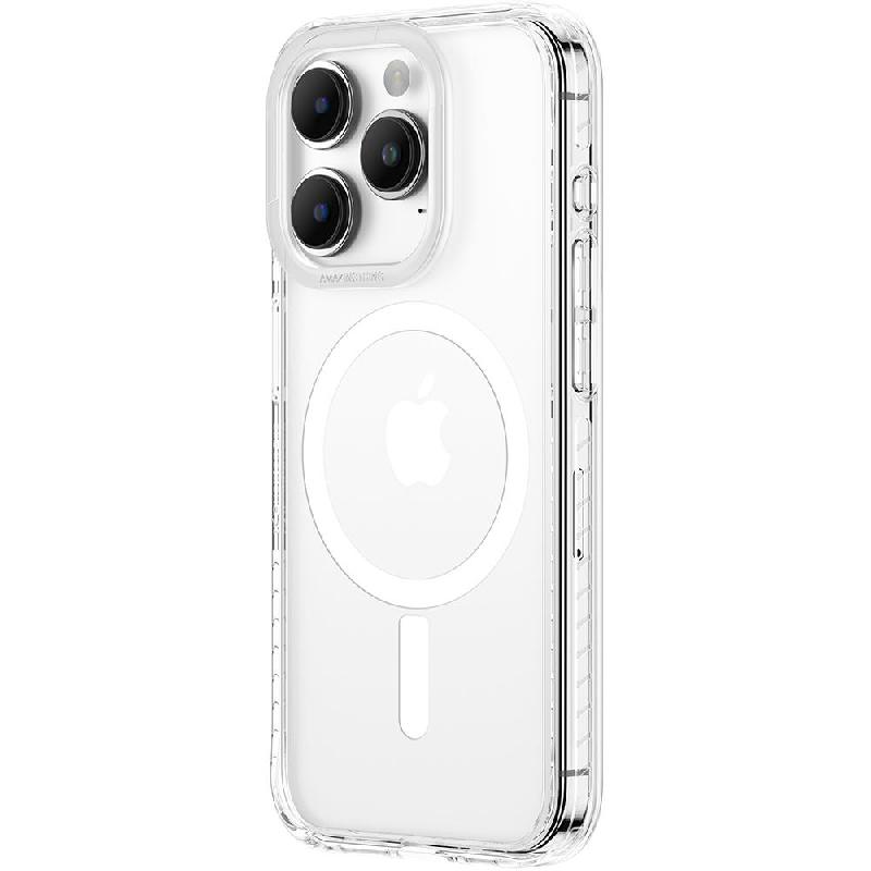 Amazing Thing TITAN PRO MAG Back Cover Mobile Case with MagSafe, for iPhone 15 Pro, Clear — 3