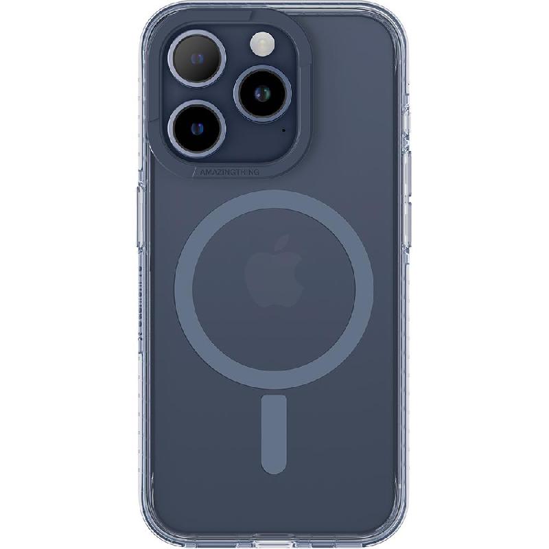 Amazing Thing TITAN PRO MAG Back Cover Mobile Case with MagSafe, for iPhone 15 Pro Max, Dark Blue