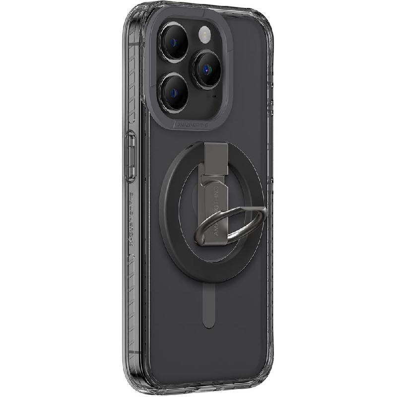 Amazing Thing Titan Pro Mag Grip Back Cover Mobile Case with MagSafe, for iPhone 15 Pro, Black — 2