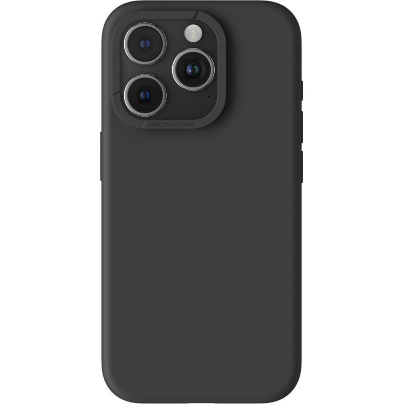 Amazing Thing SMOOTHIE Back Cover Mobile Case with MagSafe, for iPhone 15 Pro, Black