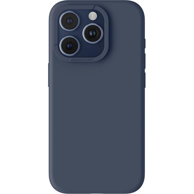 Amazing Thing SMOOTHIE Back Cover Mobile Case with MagSafe, for iPhone 15 Pro, Dark Blue