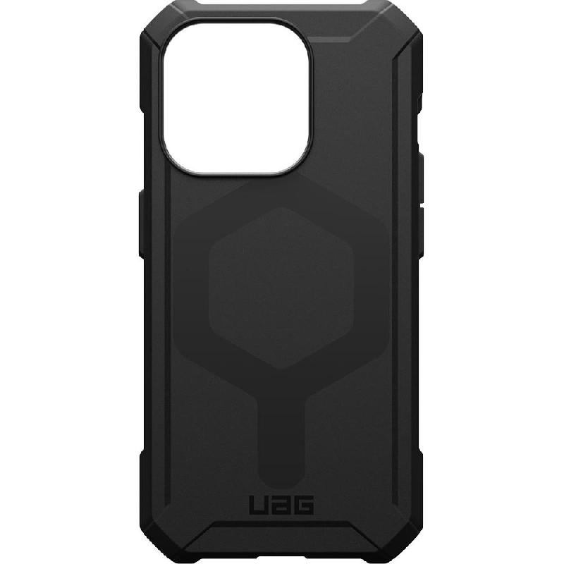 UAG Essential Armor Back Cover Mobile Case with MagSafe, for iPhone 15 Pro, Black