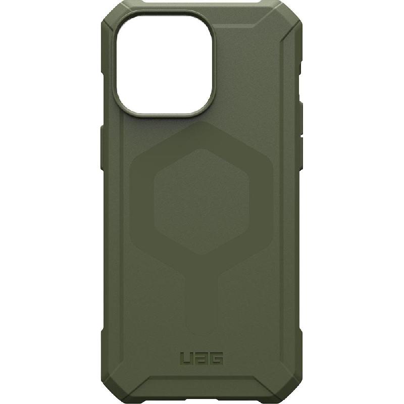 UAG Essential Armor Back Cover Mobile Case with MagSafe, for iPhone 15 Pro Max, Olive Drab