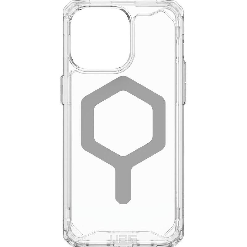UAG Plyo Back Cover Mobile Case with MagSafe, for iPhone 15 Pro Max, Ice/Silver Hex