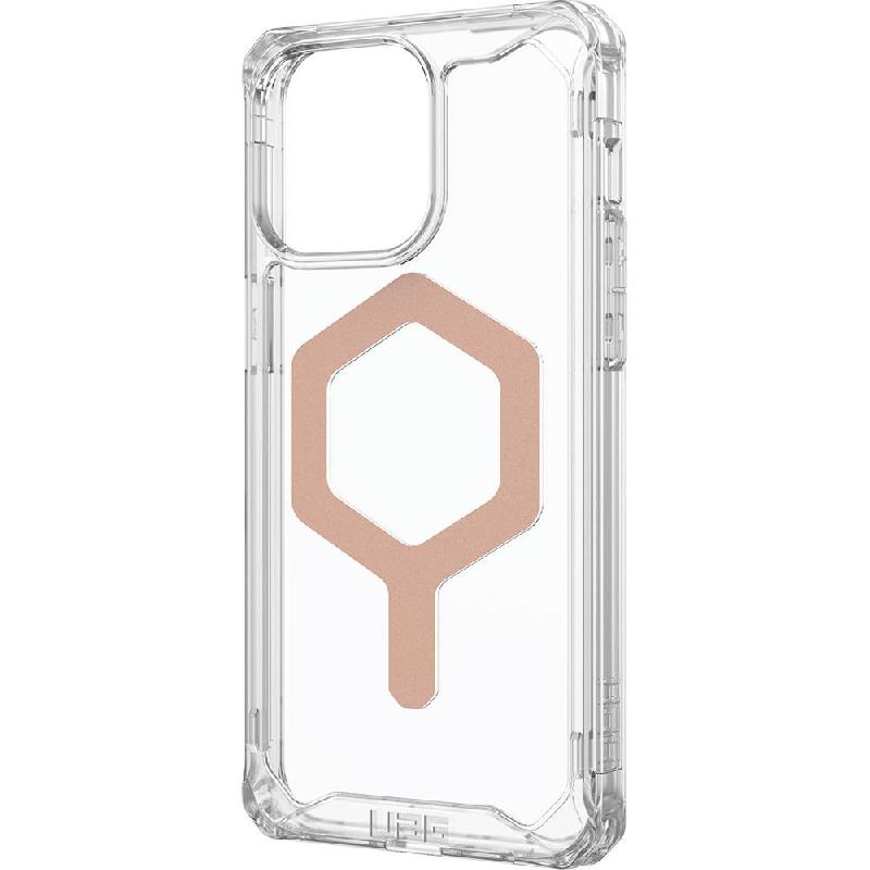 UAG Plyo Back Cover Mobile Case with MagSafe, for iPhone 15 Pro Max, Ice/Rose Gold Hex — 2