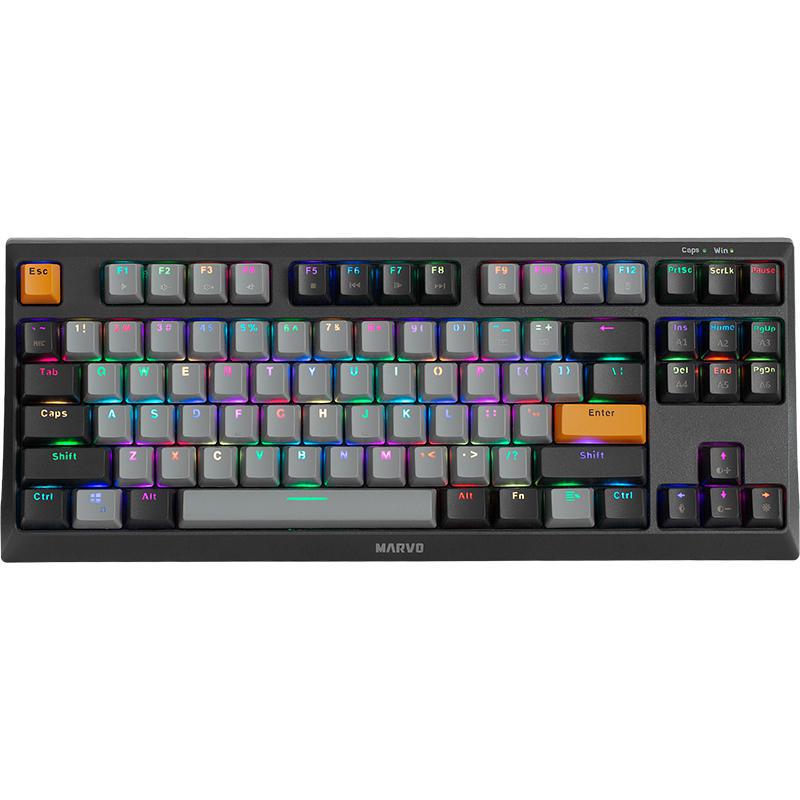 MARVO KG980B TKL Mechanical Gaming Keyboard, Wired, for Laptop/Desktop Computer/Gaming Desktop Computer/CPU Windows OS, Black