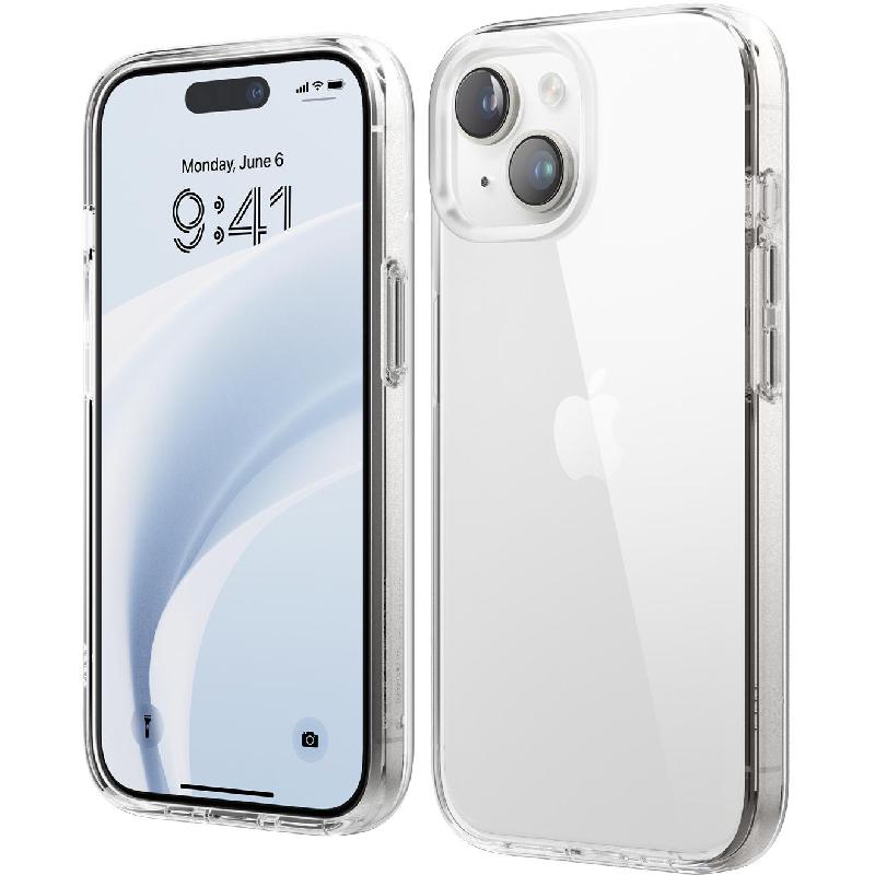 Elago Hybrid Back Cover Mobile Case, for iPhone 15, Clear