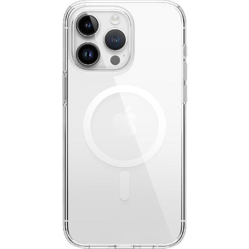 Elago Magnetic Hybrid Back Cover Mobile Case with MagSafe, for iPhone 15 Pro Max, Transparent White