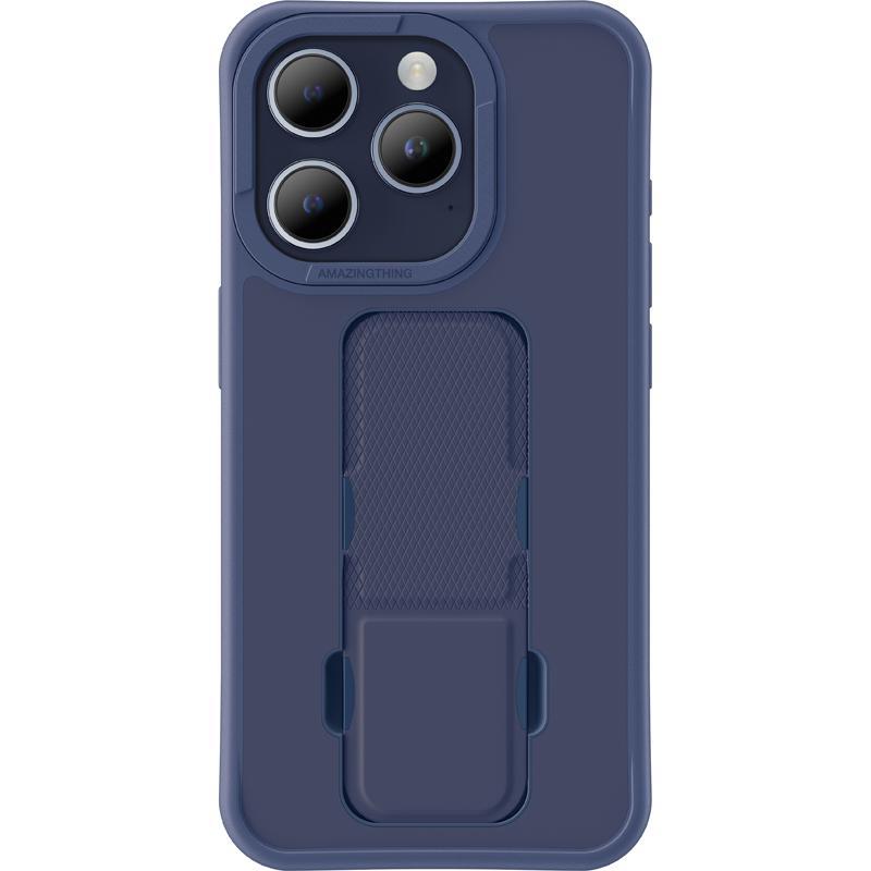 Amazing Thing Matte Pro Mag Back Cover Mobile Case with Stand, for iPhone 15 Pro, Dark Blue