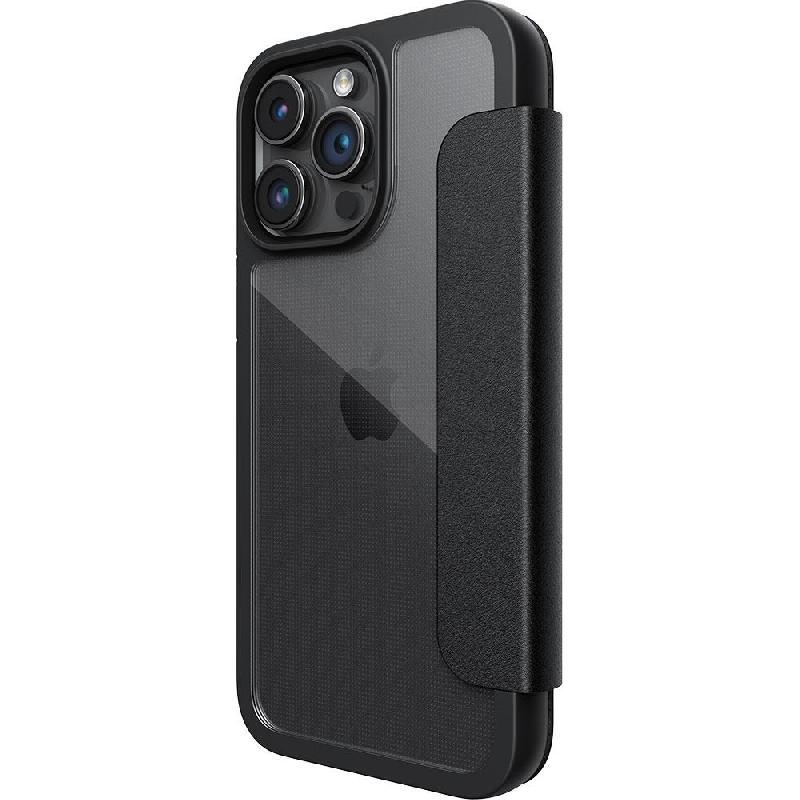 Raptic Urban Folio Flip Cover Mobile Case, for iPhone 15 Pro Max, Black