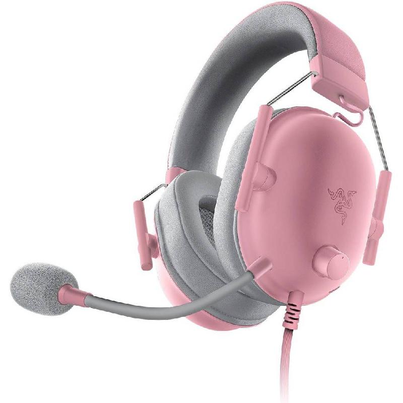 Razer BlackShark V2 X Gaming Headset, Passive Noise Isolation, Wired, 3.5 mm Connector, Unidirectional Microphone, Quartz Pink