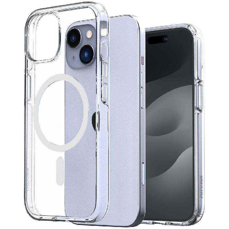 Duple M Back Cover Mobile Case with MagSafe, for iPhone 15, Clear
