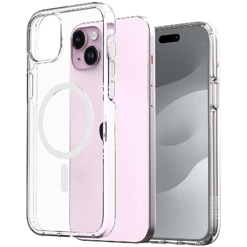 Araree Duple M Back Cover Mobile Case with MagSafe, for iPhone 15 Plus, Clear