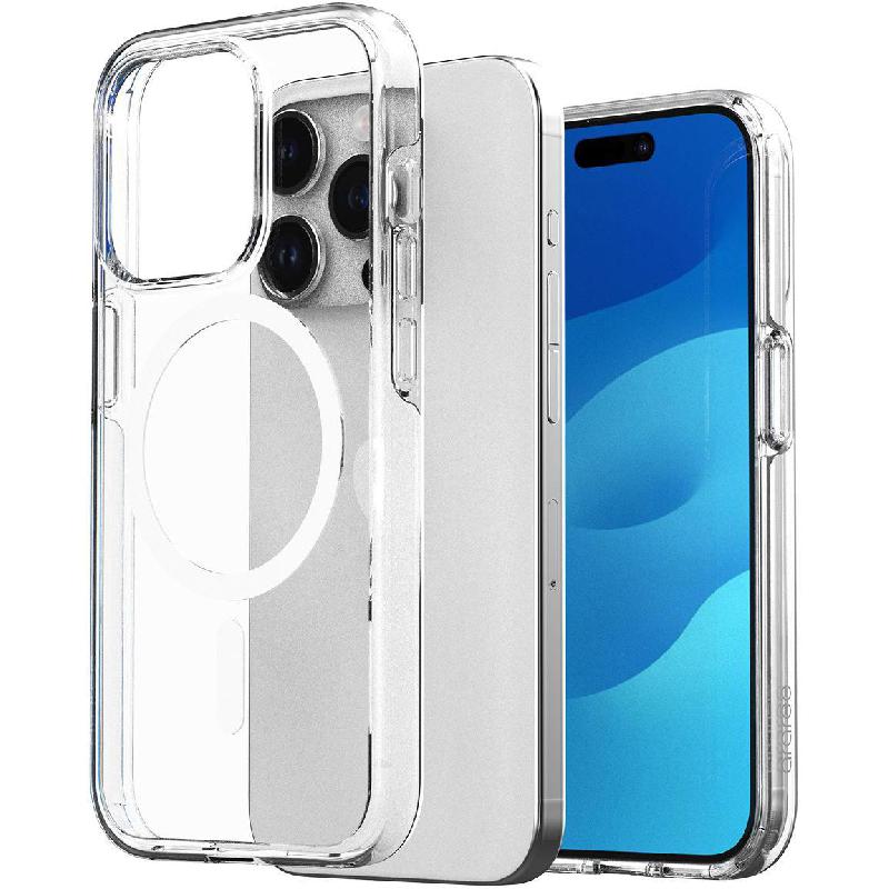 Araree Duple M Back Cover Mobile Case with MagSafe, for iPhone 15 Pro, Clear