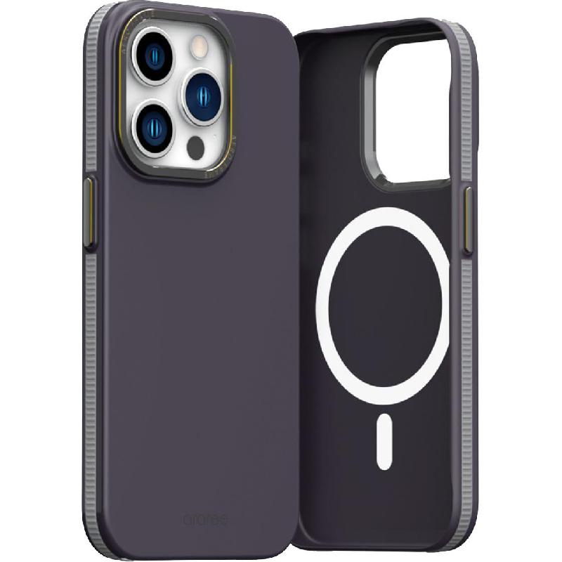 Araree Aero Frame Back Cover Mobile Case, for iPhone 15 Pro, Plum Grey