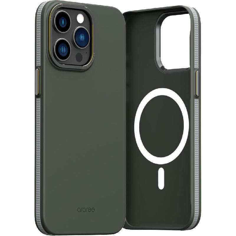 Araree Aero Frame Back Cover Mobile Case, for iPhone 15 Pro Max, Dark Green