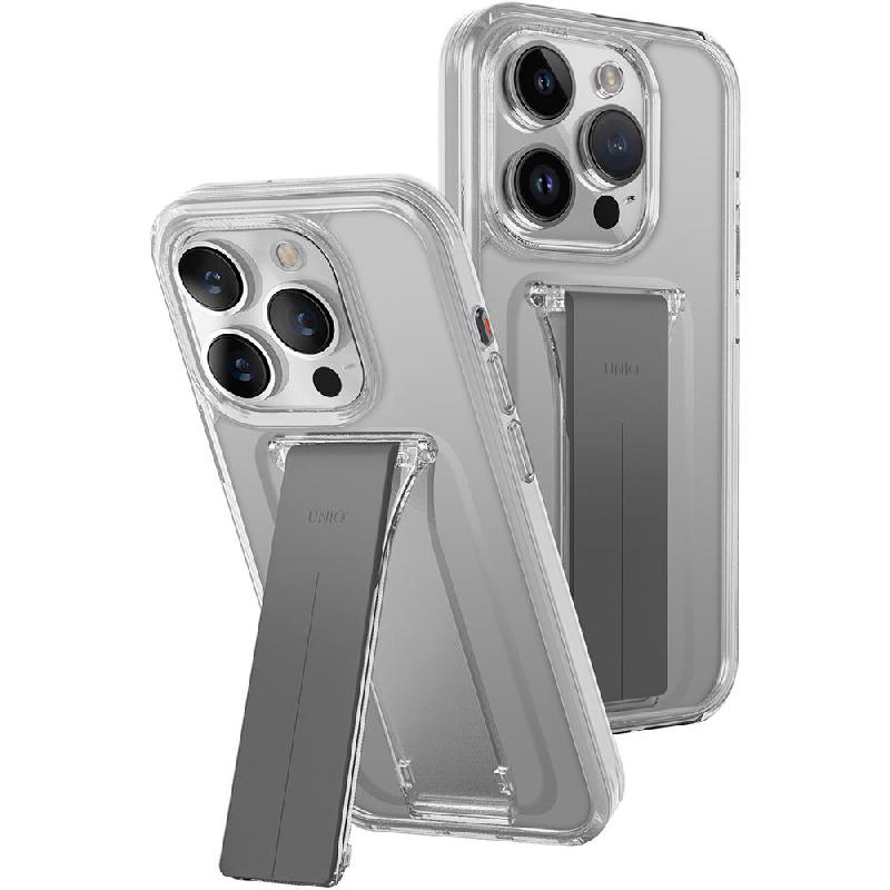Uniq Heldro Mount+ Back Cover Mobile Case, for iPhone 15 Pro, Lucent
