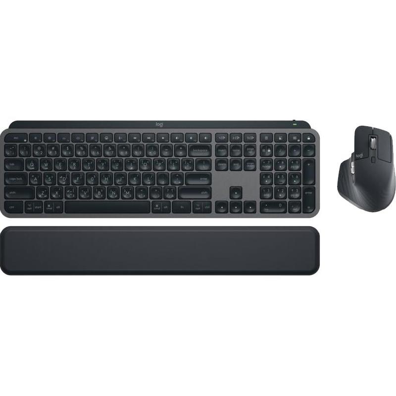 Logitech MX Keys S Combo Desktop (Keyboard and Mouse), Bluetooth/Wireless (2.4 GHz RF), for iPadOS 14 or Later/Windows 10 or Later/Android 8 or Later/ChromeOS, Graphite