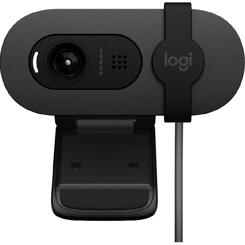 Logitech Brio 100 FHD Webcam, up to 1080p (30fps), 2 MP, Black