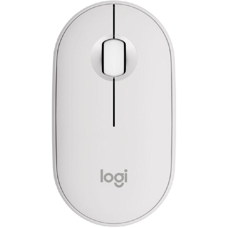 Logitech Pebble 2 M350s Mouse, Bluetooth, Optical, 1000 dpi, Tonal White