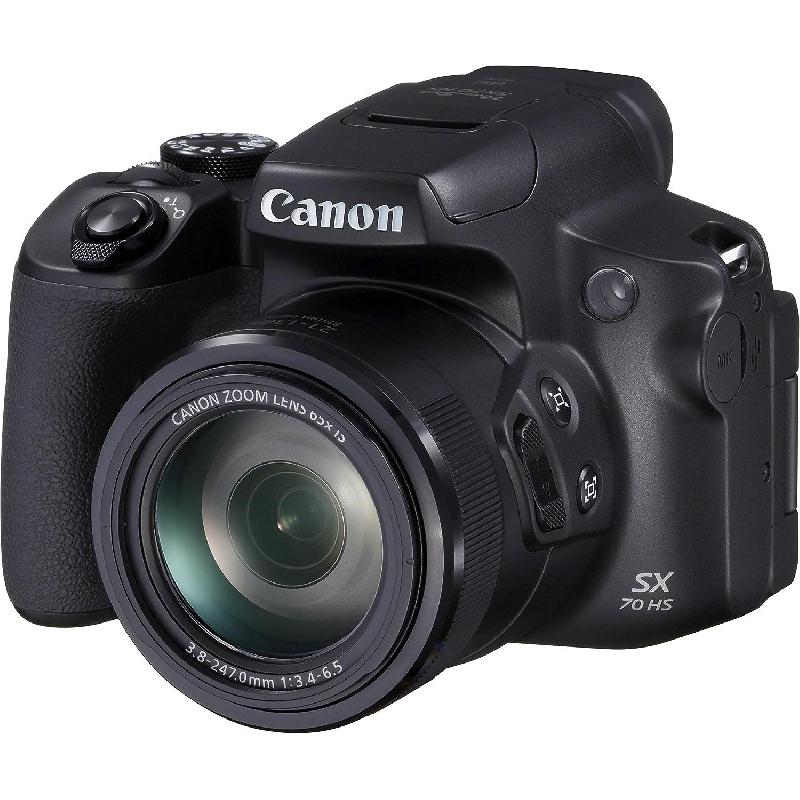 Canon PowerShot SX70 HS Bridge Camera, 20.3 MP, 65X Optical Zoom, Black