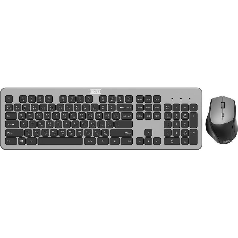 Techpick HGFKMW-700 Desktop (Keyboard and Mouse), Wireless (2.4 GHz RF), for Devices with Windows, Black