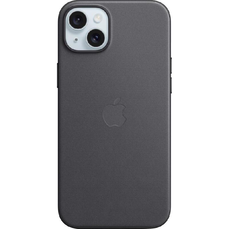 Apple FineWoven Back Cover Mobile Case with MagSafe, for iPhone 15 Plus, Black