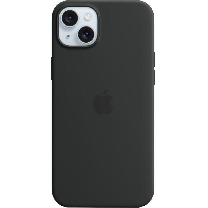 Apple Silicone Back Cover Mobile Case with MagSafe, for iPhone 15 Plus, Black