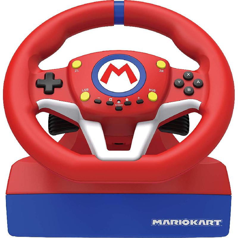 HORI Mario Kart Racing Wheel + Pedals, Wired, for Nintendo Switch, Red