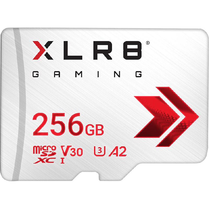 PNY TECHNOLOGIES XLR8 Gaming MicroSDXC, 256 GB, Read Speed: up to 100MB/s, Write Speed: up to 90MB/s